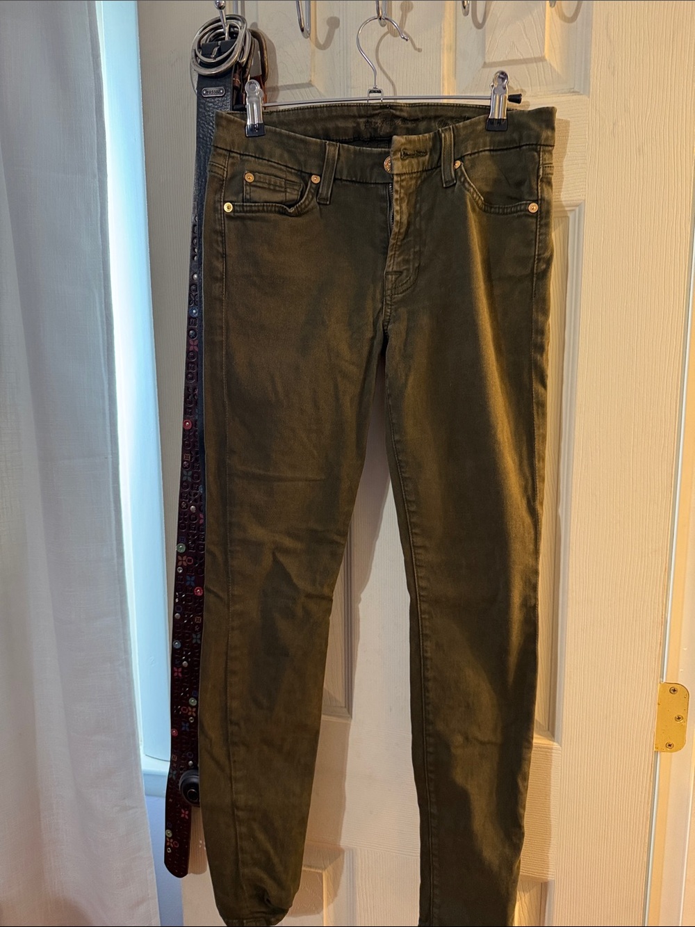 7 for all mankind Olive Green Women’s Skinny Jeans